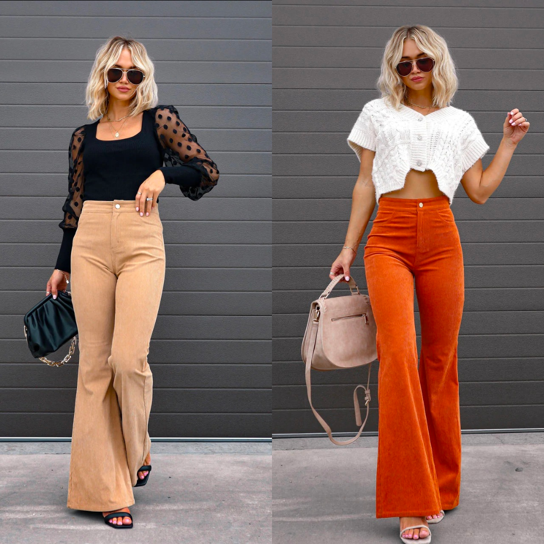 Valenzora | Hose – Ausgestellte Hose in kurvigem Schnitt für feminine Eleganz
