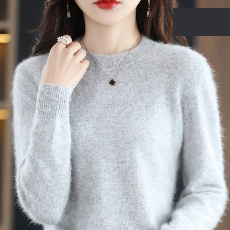 Valenzora | Women's Cashmere Sweater, Luxurious Round Neck, Soft & Fashionable