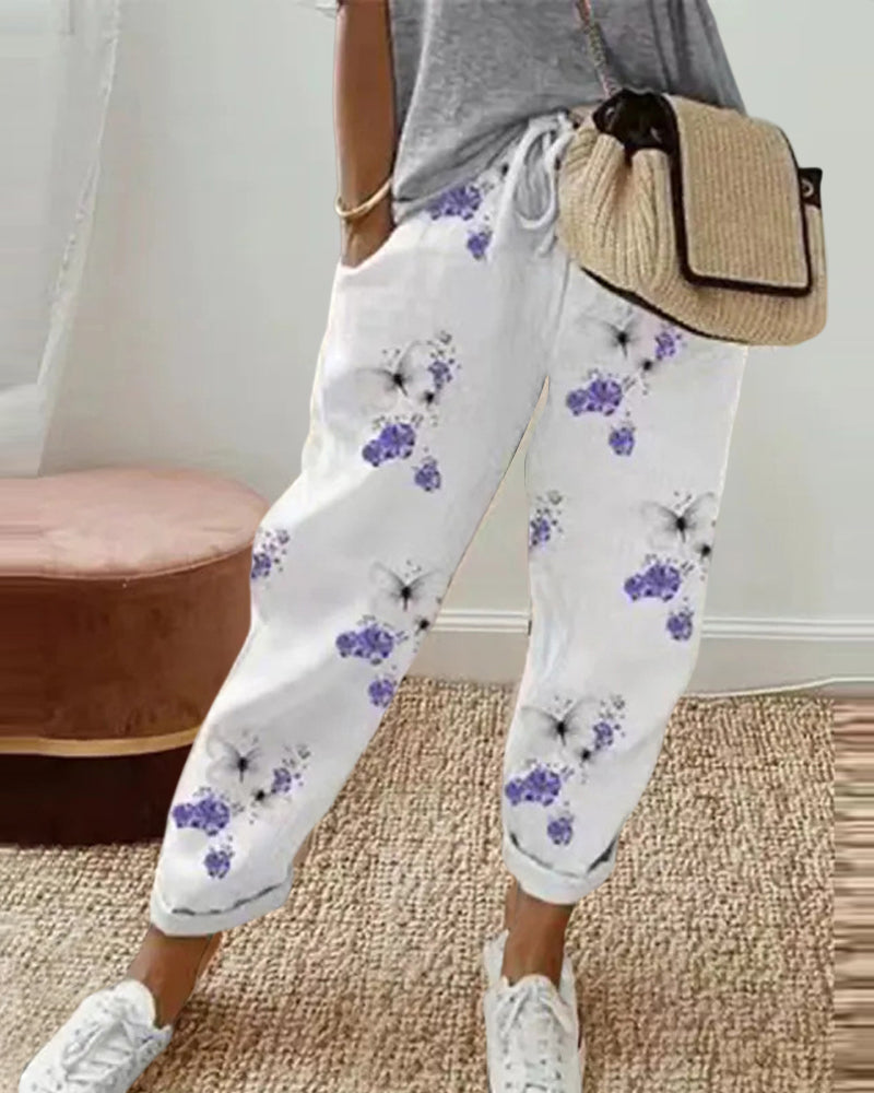 Valenzora | Leisure trousers made of cotton linen (women's)