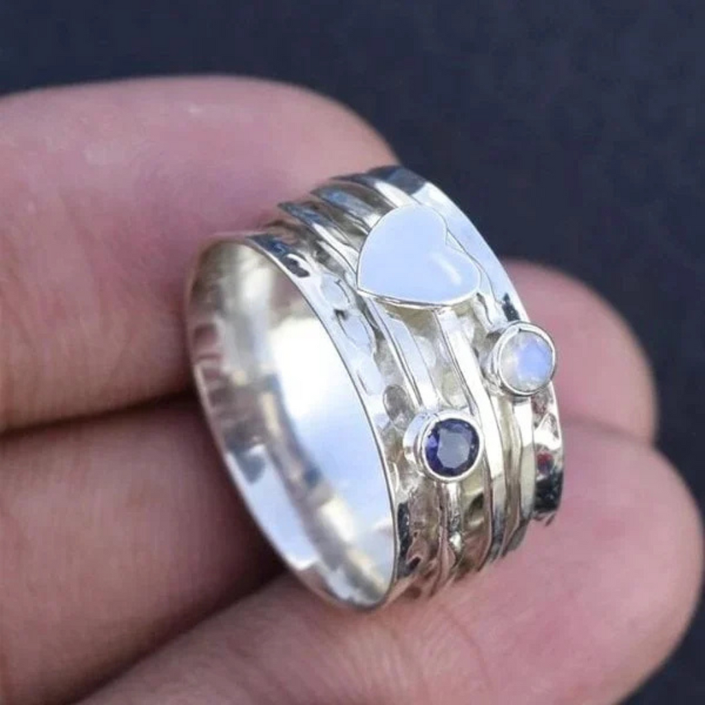 Valenzora | Spinner Herzring Silber