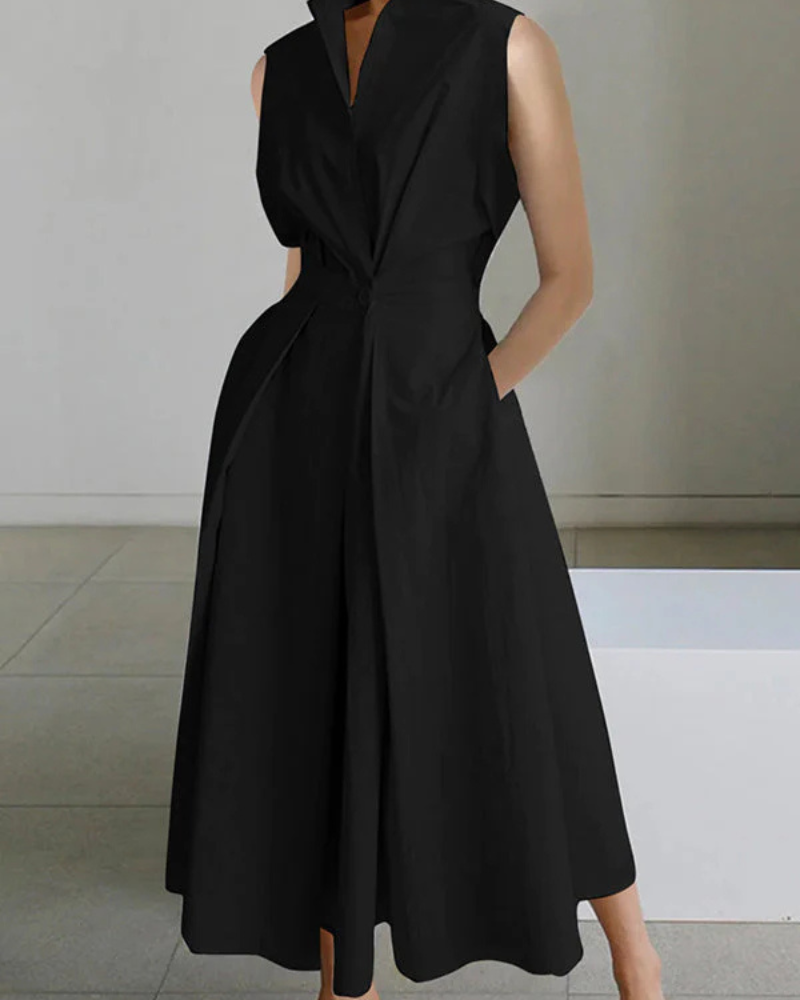 Valenzora | Women's Collarless Dress Stylish