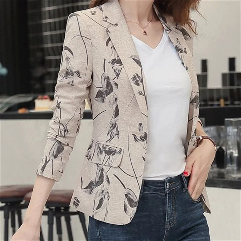 Valenzora | Damen Blazer mit Blumenmuster – perfekt für Frühling und Sommer