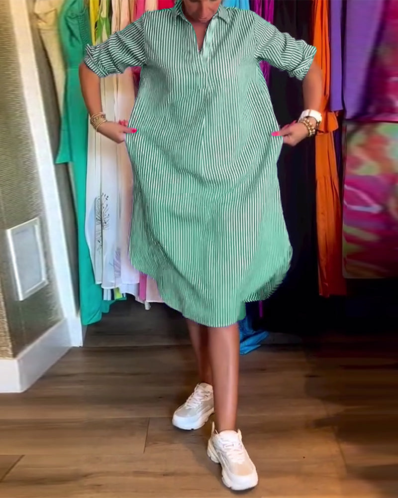 Valenzora | Striped shirt dress in a relaxed fit