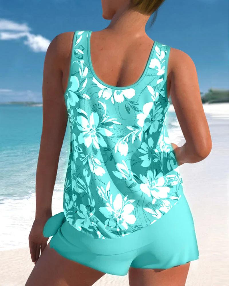 Valenzora | Two-Piece Floral Tankini Set for Women