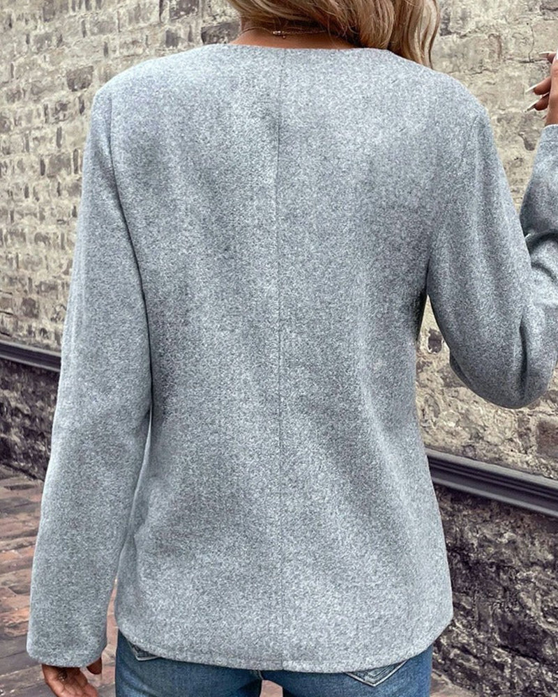 Valenzora | Chic winter grey cardigan for women