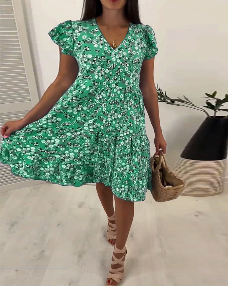Valenzora | Fresh summer dress with floral pattern