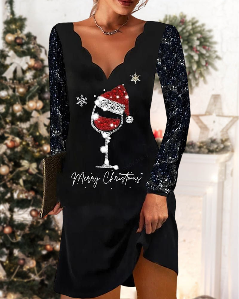 Valenzora | Comfortable Chic V-Neck Cheer Dress