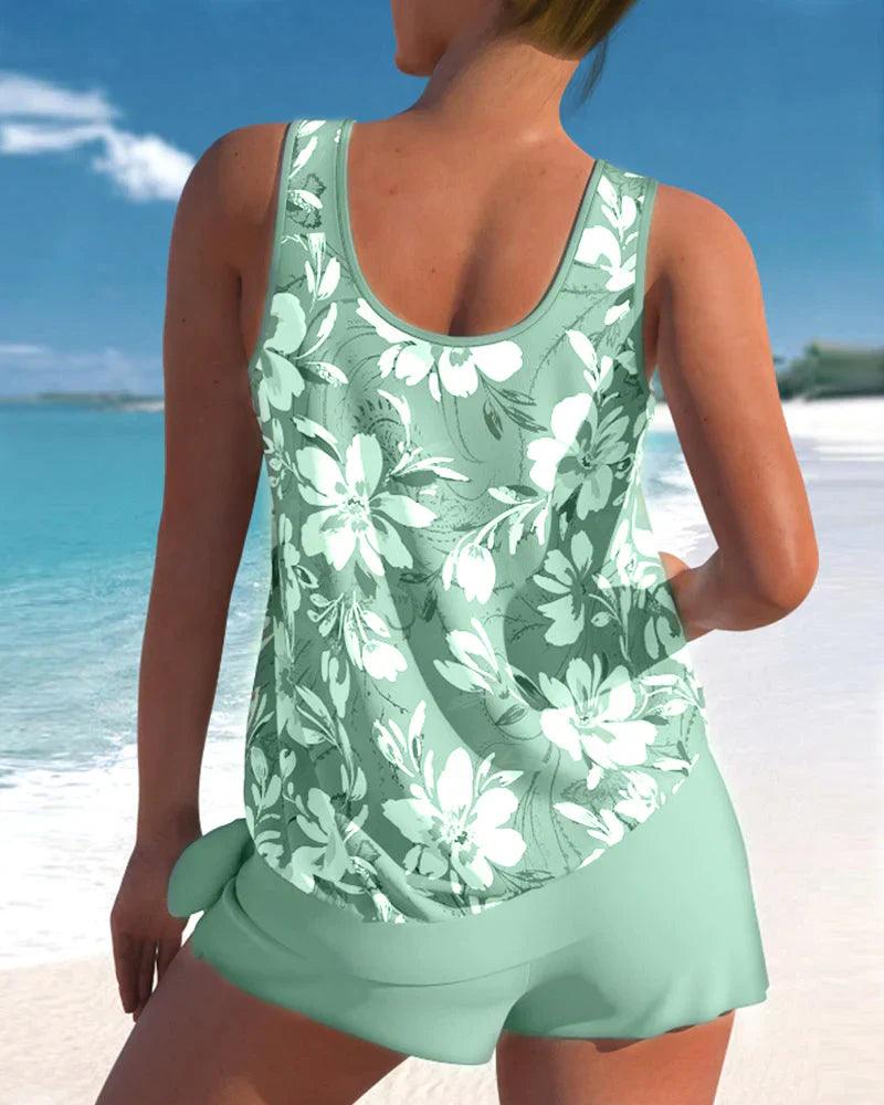 Valenzora | Two-Piece Floral Tankini Set for Women