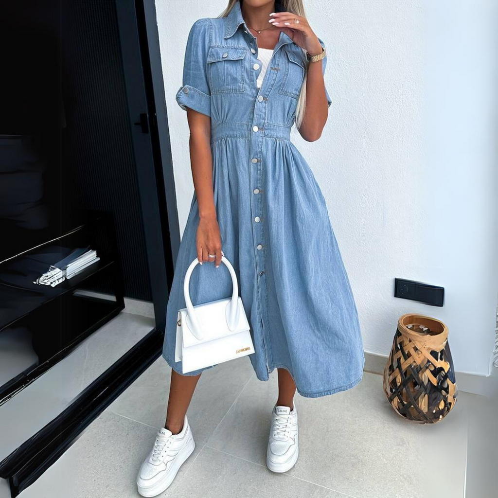 Kim | Trendiges Jeanskleid