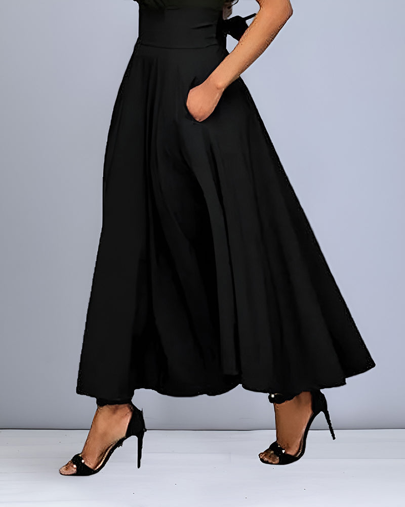 Valenzora | Maxi skirt with high waist and back tie