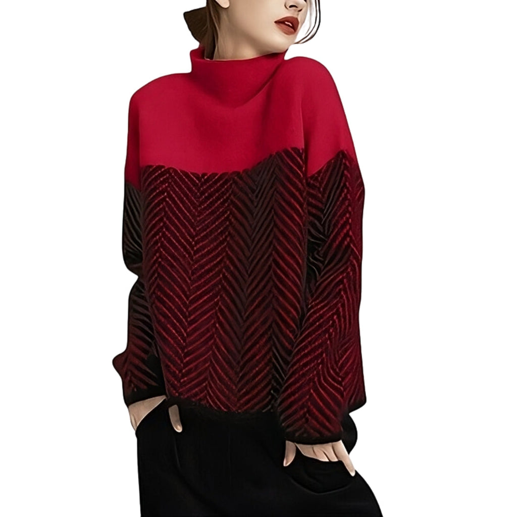 Valenzora | Eleganter Rollkragenpullover aus Wolle für Damen – Stilvoller und warmer Pullover