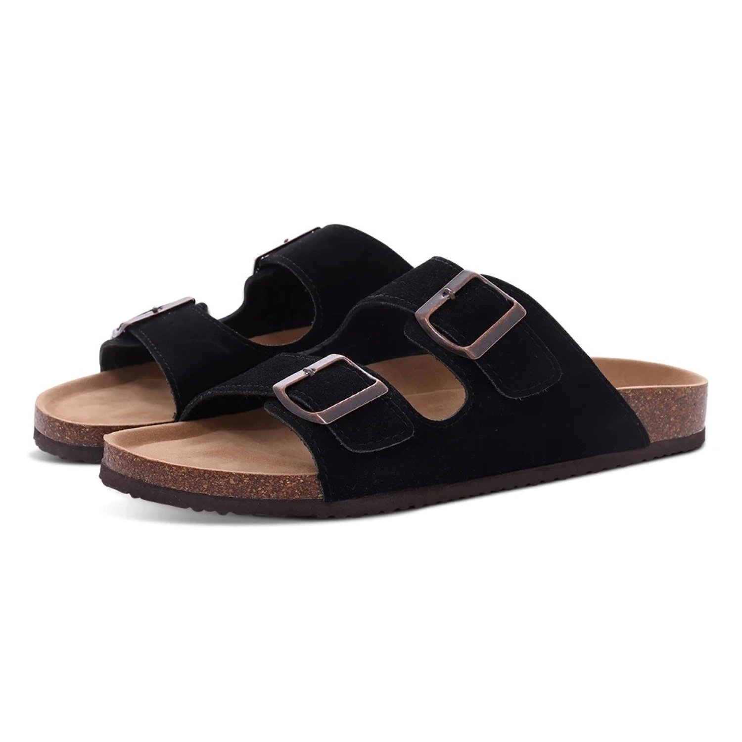 Valenzora | Suede Women's Sandals with Double Strap