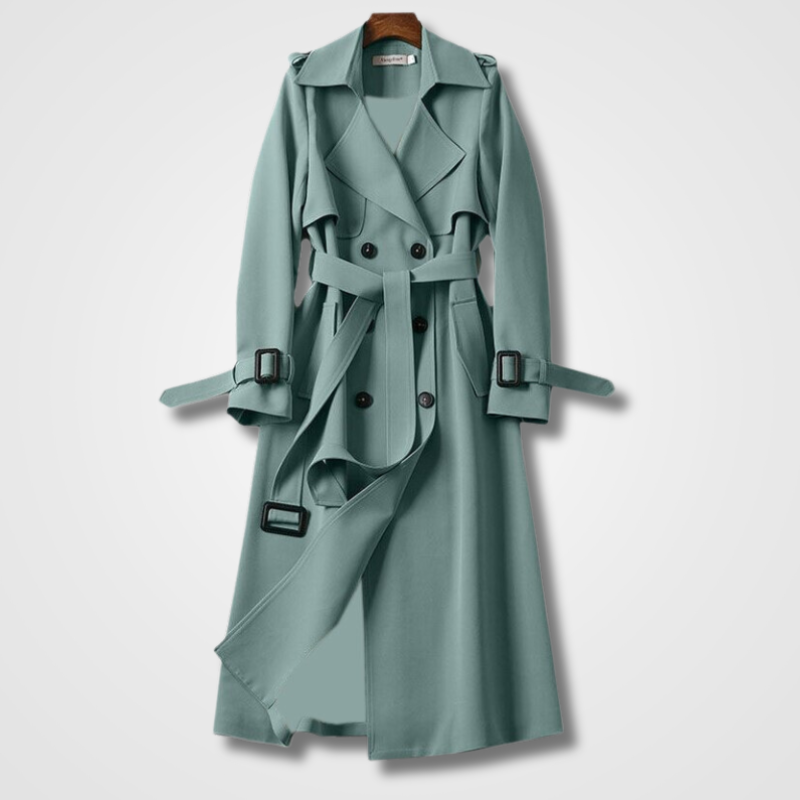 Valenzora | Lässiger langer Trenchcoat mit