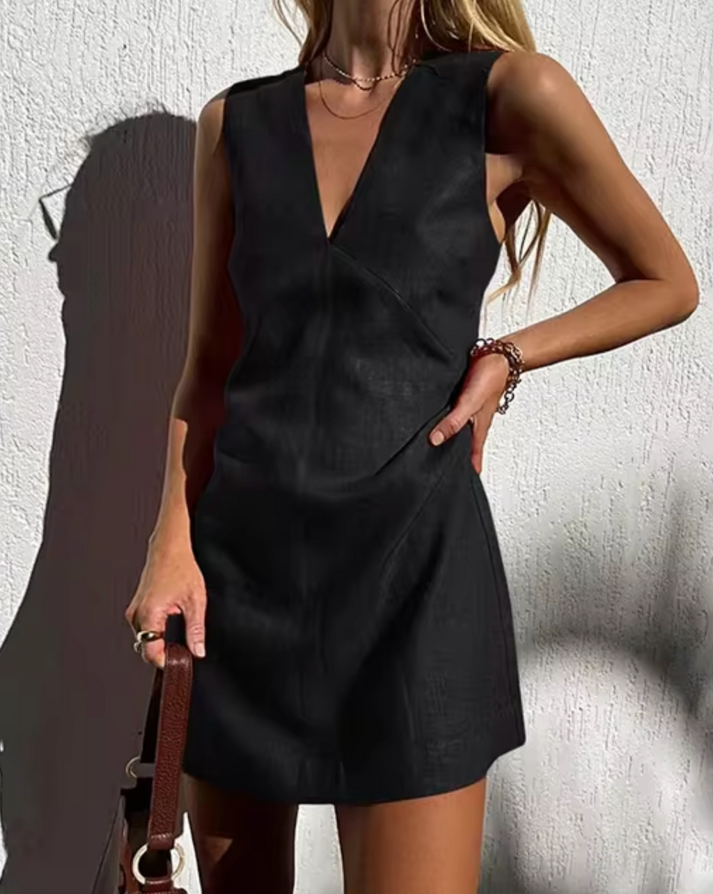 Valenzora | Ärmelloses Leinen-Minikleid