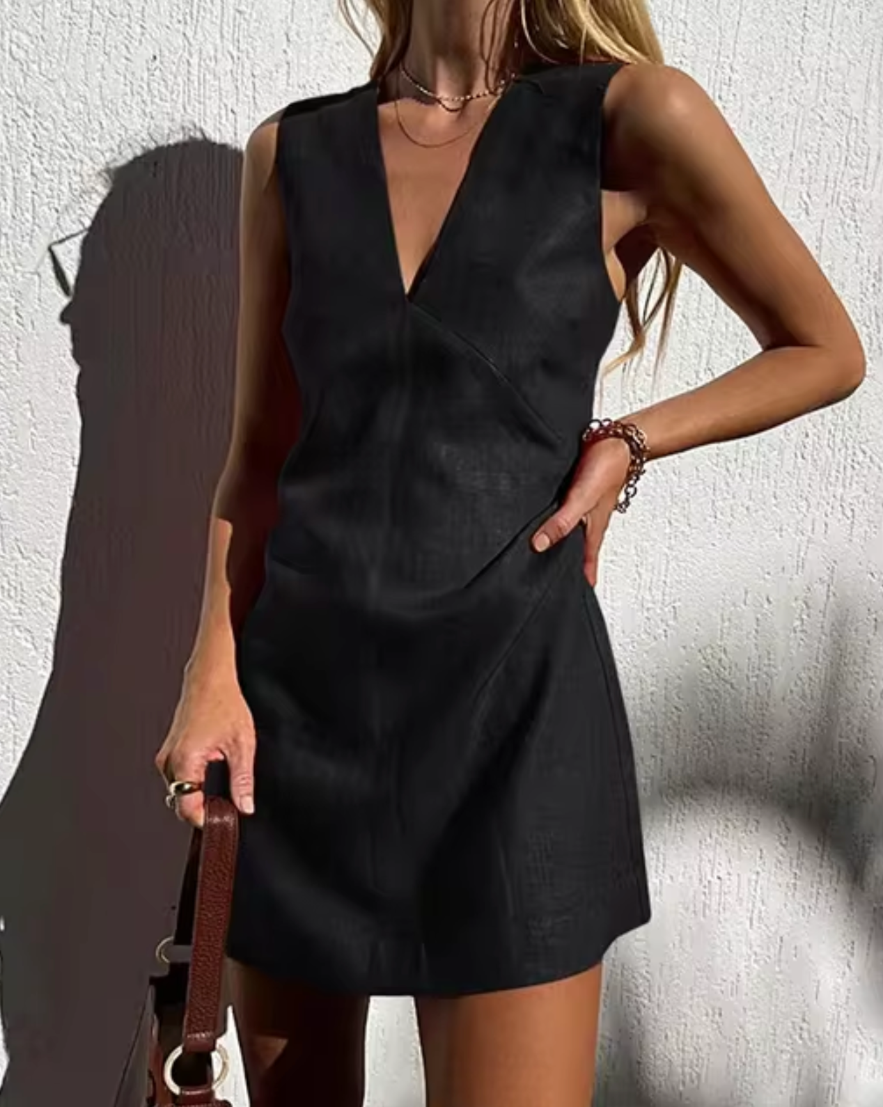 Valenzora | Ärmelloses Leinen-Minikleid