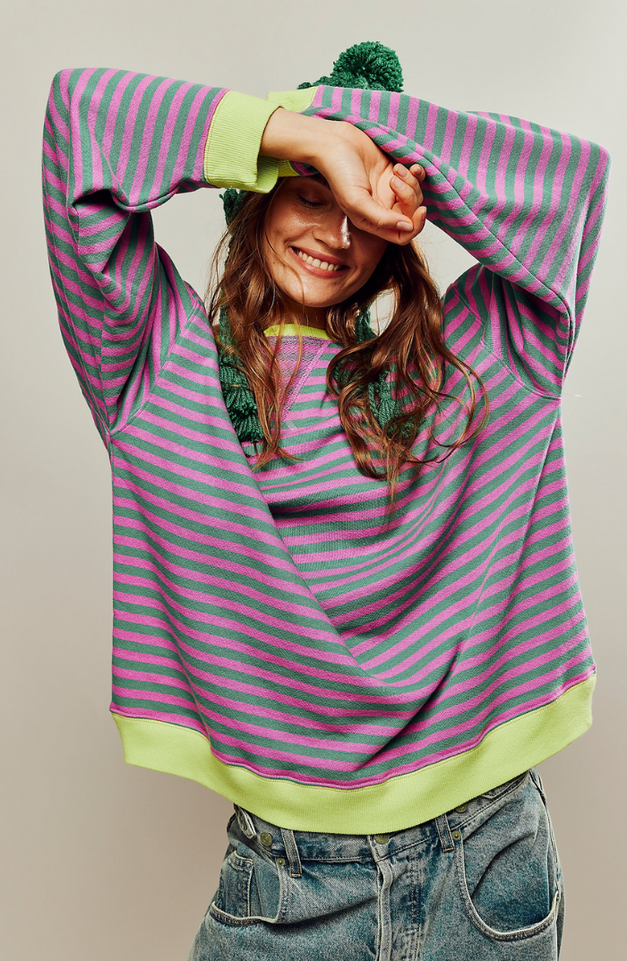 Valenzora | Oversized Striped Sweater