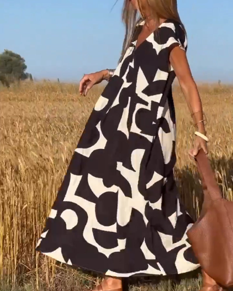 Valenzora | Women's Printed Long Dress