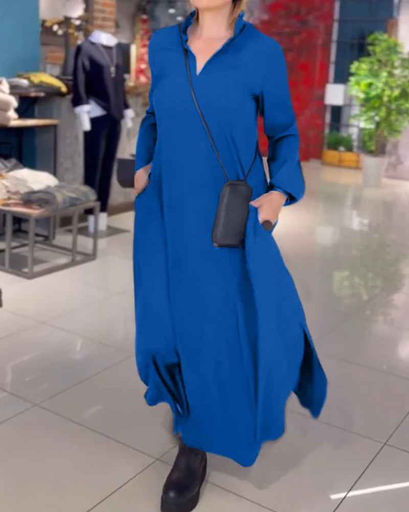 Valenzora long dress with side slit