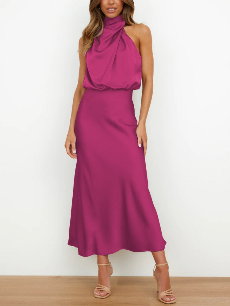 Valenzora | Seidenkleid mit gesprenkeltem Design für Damen