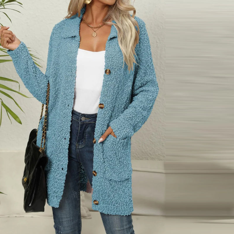 Valenzora | Lässiger einfarbiger Cardigan