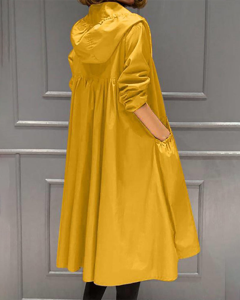 Valenzora | Wasserdichter langer Trenchcoat mit