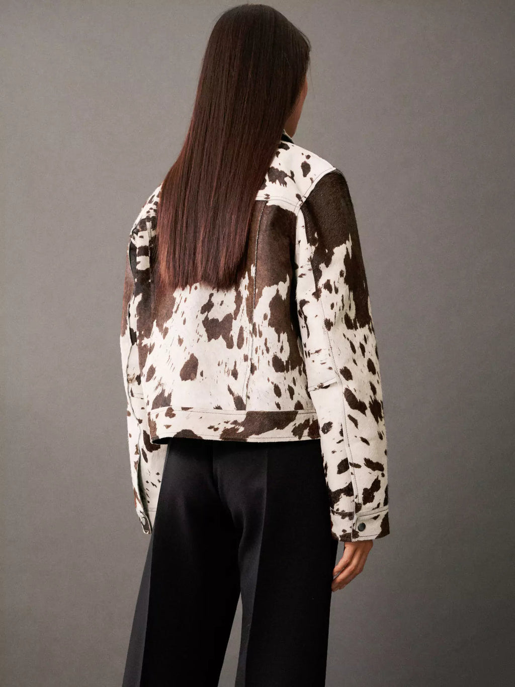 Valenzora | Gemusterte Lederjacke