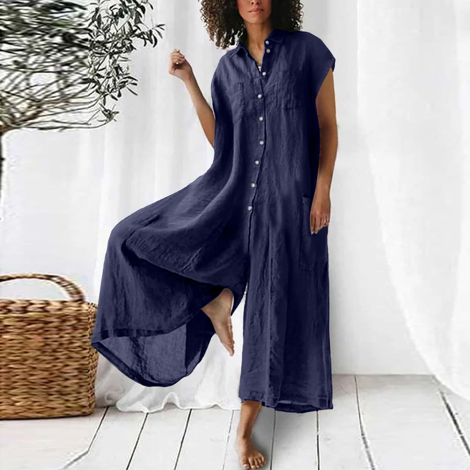 Valenzora | Super stylischer Leinen-Jumpsuit für Damen