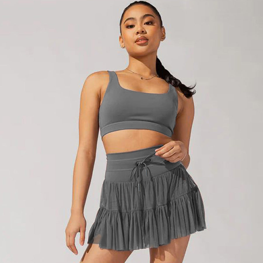Valenzora | High-waisted mini skirt with safety shorts