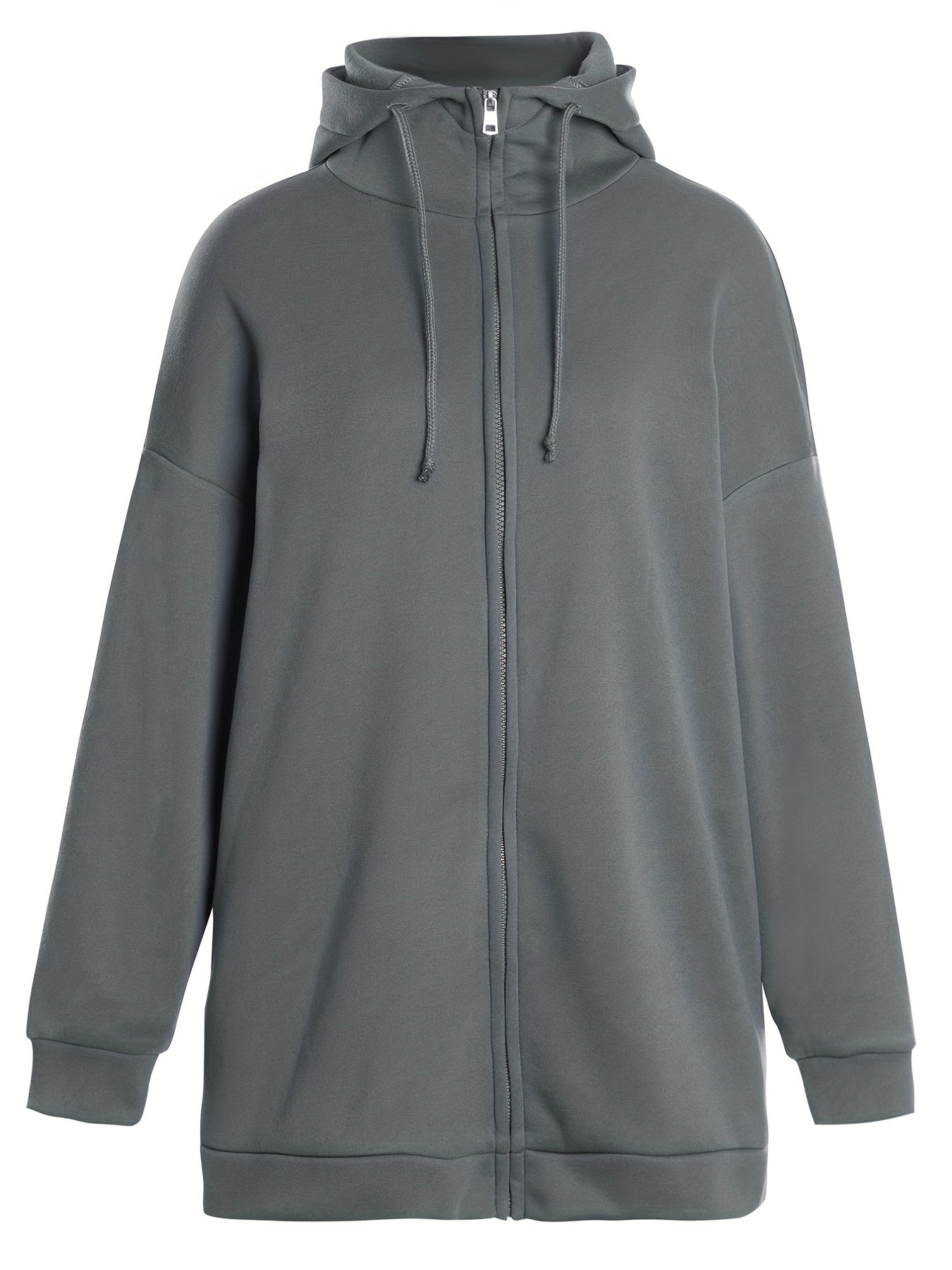 Valenzora | Comfort - Extrem bequemer langer Plüsch-Hoodie mit Reißverschluss und Kapuze für Damen