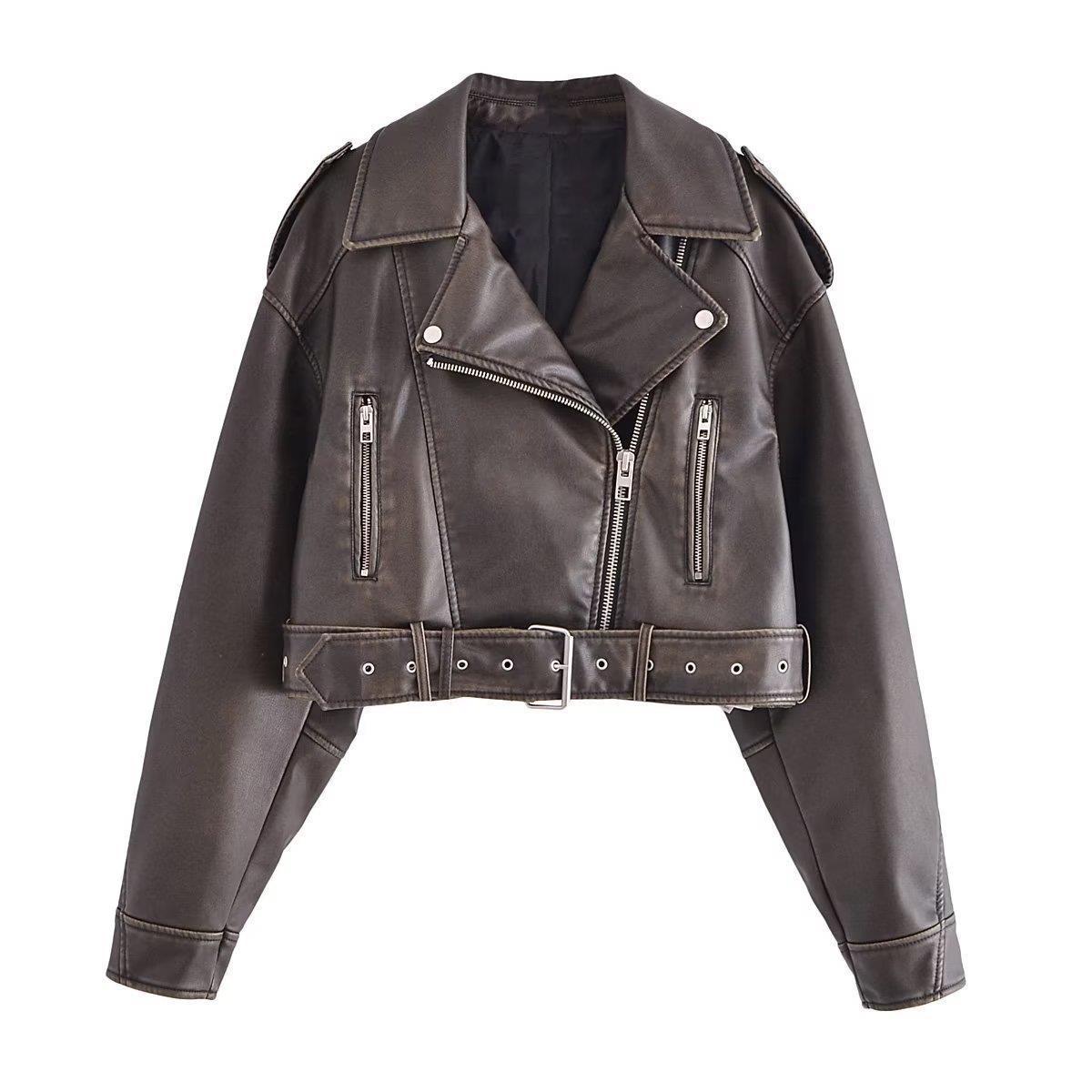 Valenzora | Washable, Gradient Leather Jacket for Women*