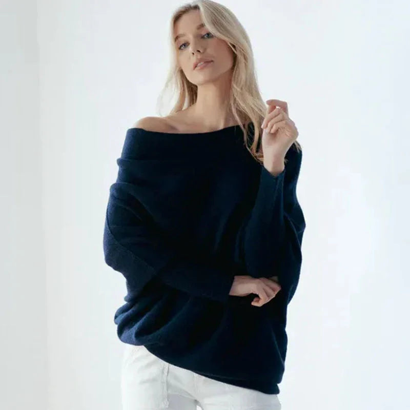 Valenzora | Luxuriöser Pullover mit offener Halslinie