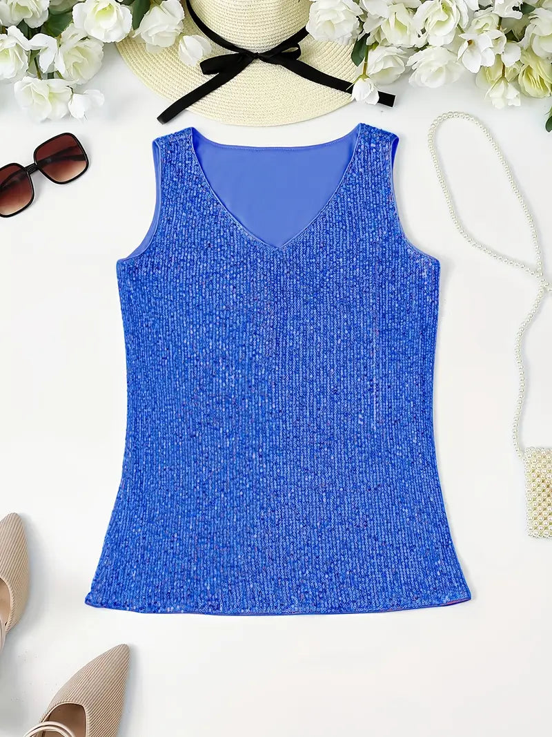 Valenzora | Elegantes, ärmelloses Top mit Pailletten