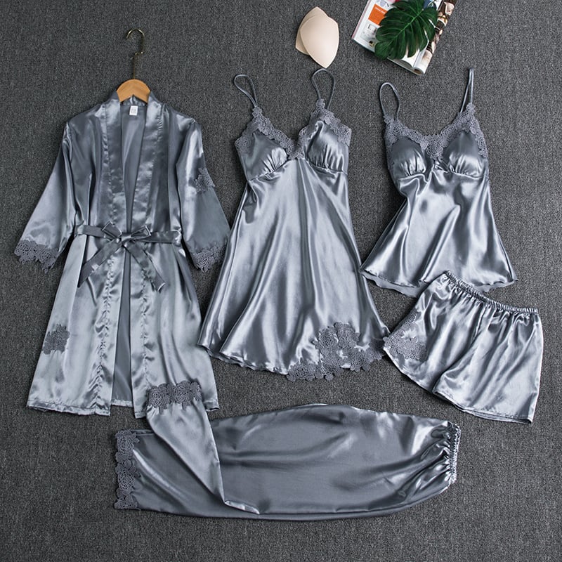 Valenzora | Luxuriöses Satin-Nachtwäsche-Set