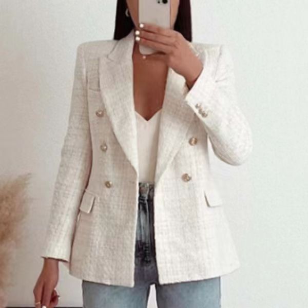 Valenzora | Women's Structured Blazer with Double Button Front