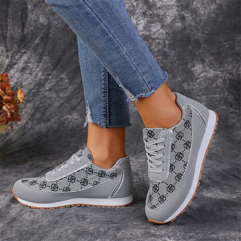 Valenzora | Bequeme flache Schuhe mit Blumenmuster