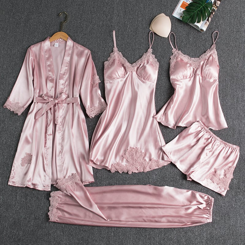 Valenzora | Luxuriöses Satin-Nachtwäsche-Set