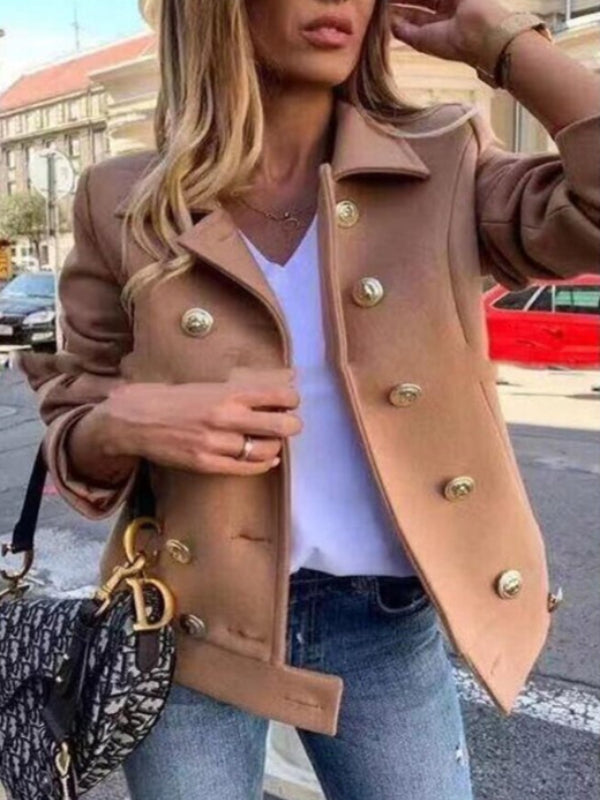 Valenzora - Kurze Designerjacke mit Goldknöpfen