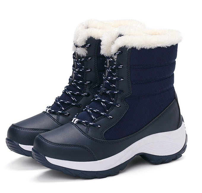 Valenzora | Waterproof winter boots with plush lining, lace-up closure and sturdy sole