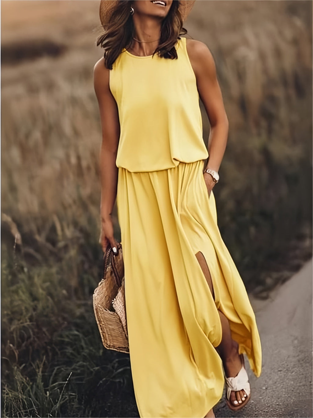Valenzora | Einfaches Boho-Maxikleid aus Modal für Damen