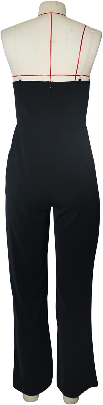 Valenzora | Asymmetrical lapel mid-waist commuter jumpsuit