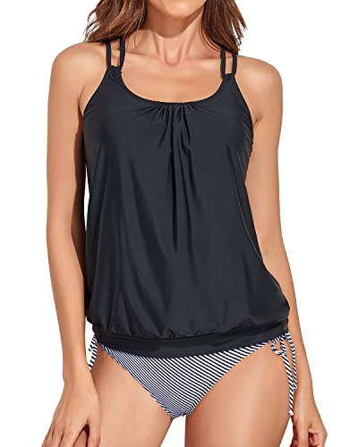 Valenzora | Athletic Two-Piece Tankini Swimsuits for Women Tummy Control Swimsuits