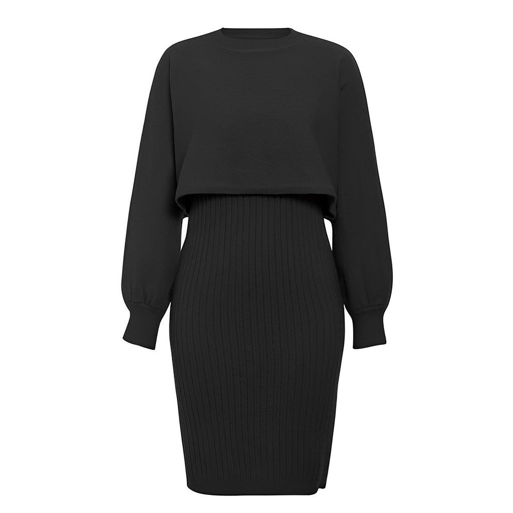 Valenzora | 2-teiliges Strickkleid mit Flügelausschnitt