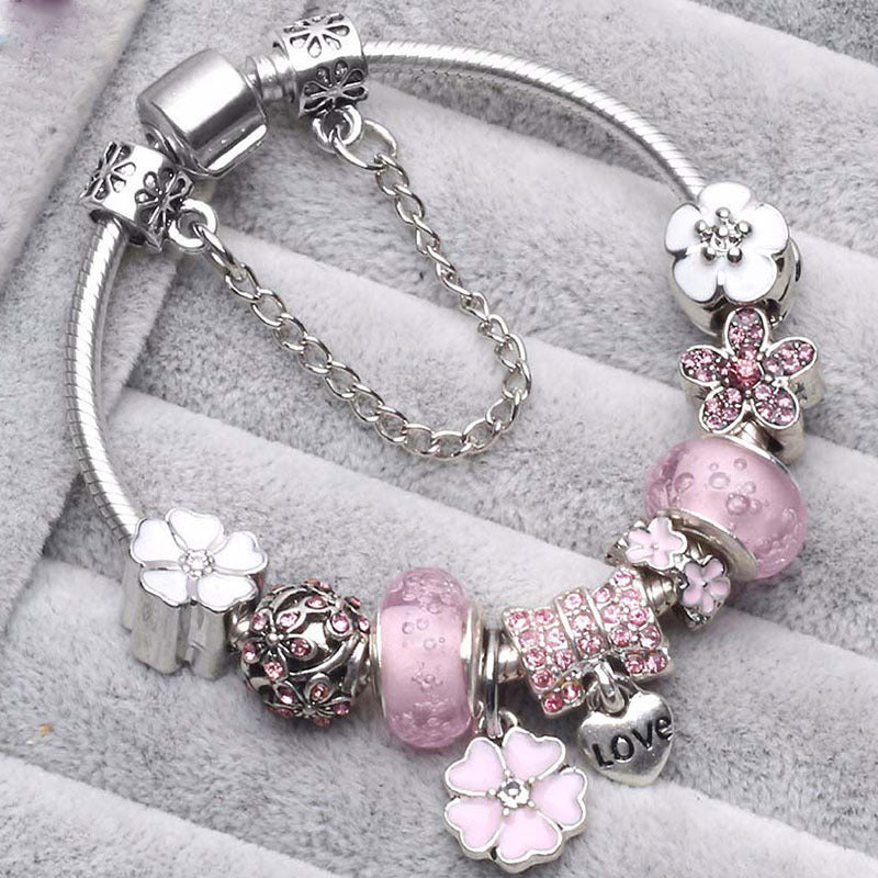 Valenzora | Peach Blossom Charm Bracelet