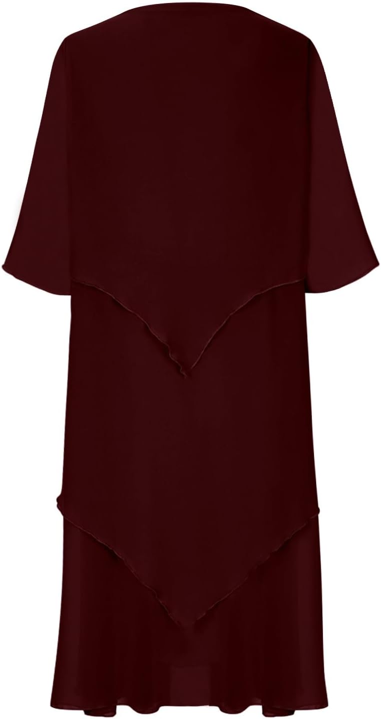 Valenzora | Elegant chiffon dress with a layered look