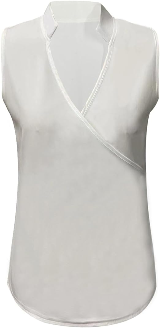 Elegant sleeveless solid-color top
