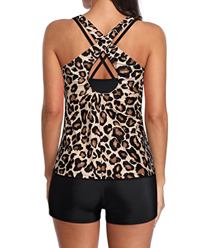 Valenzora | Athletic Sports Bra and Boyshorts 3-Piece Tankini Swimsuits