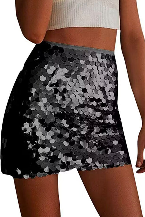Valenzora | Rosiedress Elastic Waist Sequin Bodycon Mini Skirt