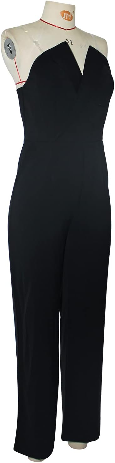Valenzora | Asymmetrical lapel mid-waist commuter jumpsuit