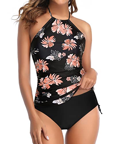 Valenzora | Halter Tankini Two-Piece Swimsuits with Backless Tankini and Shorts
