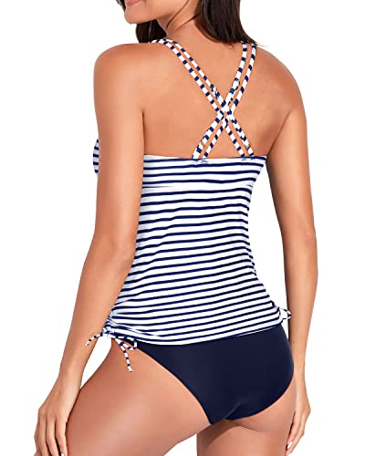 Valenzora | Adjustable cross-strap tankini swimsuits